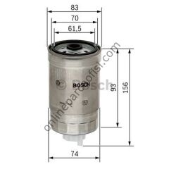 BOSCH 1457434106 | FIAT DUCATO-PALIO/TRAFIC/BOXER/ACCENT-ERA-SANTAFE YAKIT FILTRESI