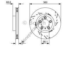 BOSCH 0986479D23 | VW PANAMERA FREN DISKI ÖN