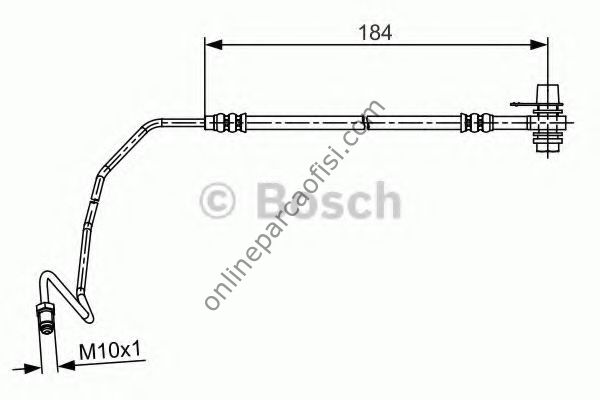 BOSCH 1987481534 | VW PASSAT-A4-A6-SUPERB FREN HORTUMU ARKA SOL