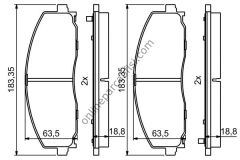 BOSCH 0986494769 | FIAT CHRYSLER-VOYAGER-FREEMONT FREN BALATASI ÖN