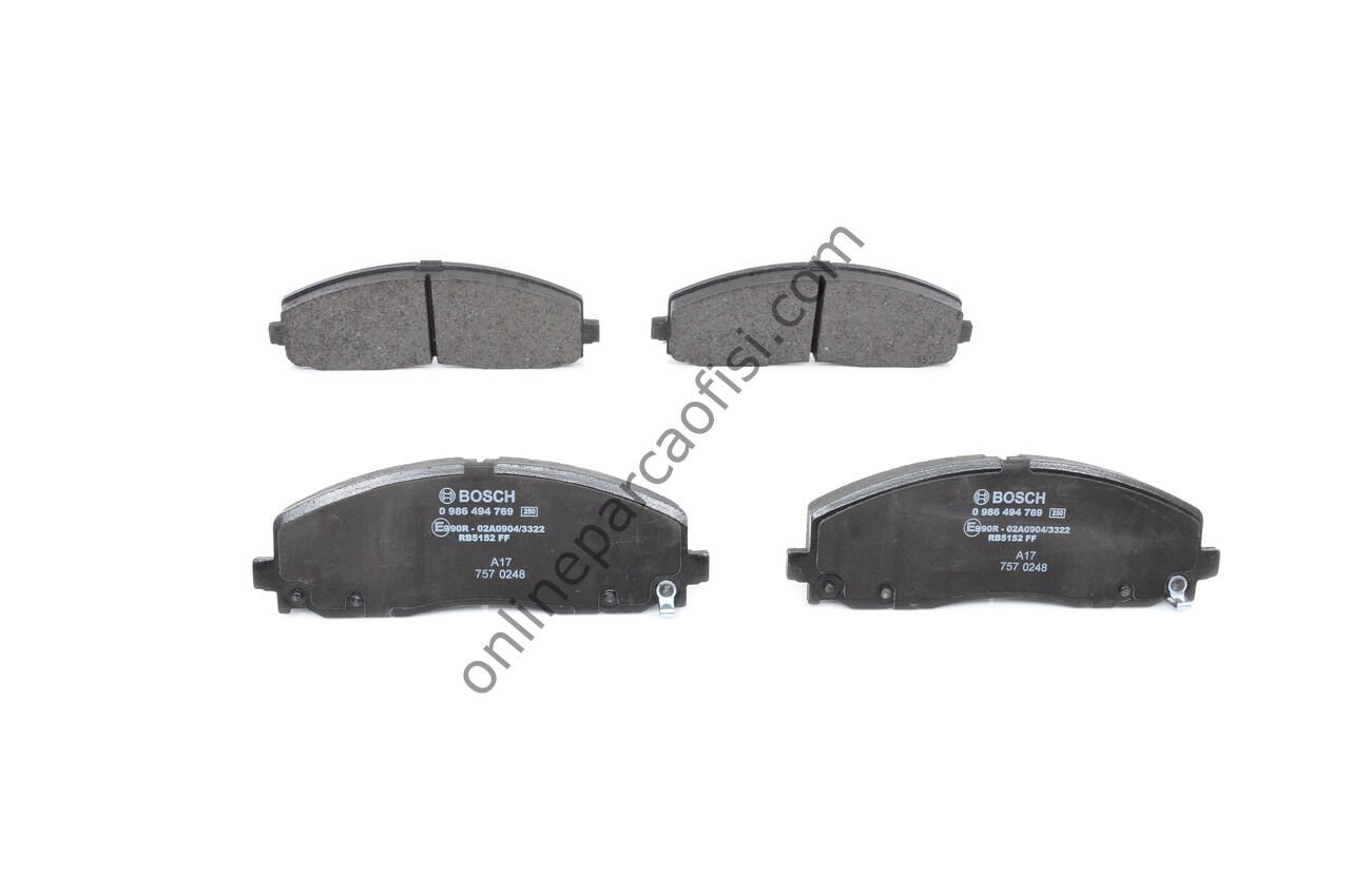 BOSCH 0986494769 | FIAT CHRYSLER-VOYAGER-FREEMONT FREN BALATASI ÖN