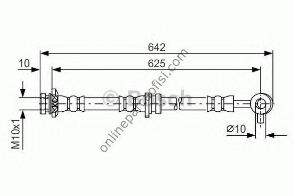 BOSCH 1987481572 | JAPON XTRAIL (T31) FREN HORTUMU ÖN SOL