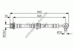 BOSCH 1987481572 | JAPON XTRAIL (T31) FREN HORTUMU ÖN SOL