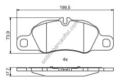 BOSCH 0986494784 | VW 718 BOXSTER-911 CARRERA FREN BALATASI ÖN