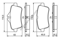 BOSCH 0986494783 | MERCEDES 166-117-176-156 SERISI FREN BALATASI ARKA
