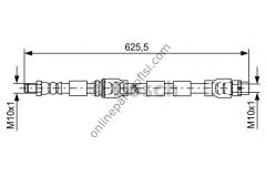 BOSCH BCH 1987481589 | BMW X5 E70-X5 F15-X5 M F85-X6 E71-X6 E72-X6 F16-X6 F86 FREN HORTUMU ÖN