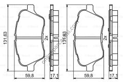 BOSCH 0986494792 | FORD B-MAX/ TOURNEO COURIER FREN BALATASI ÖN