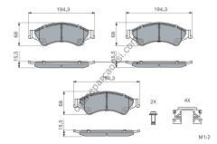 BOSCH 0986494791 | FORD RANGER/MAZDA FREN BALATASI ÖN