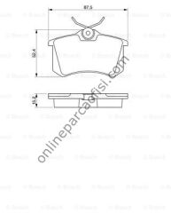 BOSCH 0986466683 | RENAULT MEGAN II/FLUENCE/POLO/GOLF/307 FREN BALATASI ARKA