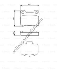 BOSCH 0986466871 | MERCEDES 124 FREN BALATASI ARKA