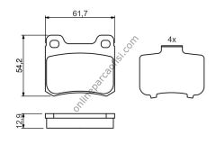 BOSCH 0986466874 | MERCEDES 201 FREN BALATASI ARKA