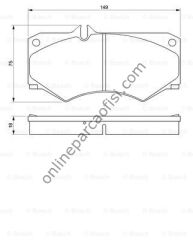 BOSCH 0986467841 | VW LT FREN BALATASI ÖN
