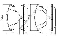 BOSCH 0986494805 | PSA 308/3008/5008/C4 G.PICASSO/GRANDLAND X FREN BALATASI ARKA