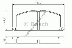 BOSCH 0986468701 | JAPON COROLLA (E9, E10, E11) (Karbüratör) FREN BALATASI ÖN