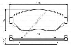 BOSCH 0986494817 | RENAULT TRAFIC III/VIVARO B/NISSAN NV300 FREN BALATASI ÖN