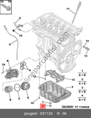 PSA 0311.34 | PEUGEOT KARTERTAPASI