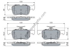 BOSCH 0986494839 | FORD MONDEO/FOCUS/KUGA/S-MAX/GALAXY FREN BALATASI ARKA