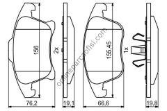 BOSCH 0986494837 | FORD MONDEO/S-MAX/GALAXY FREN BALATASI ÖN