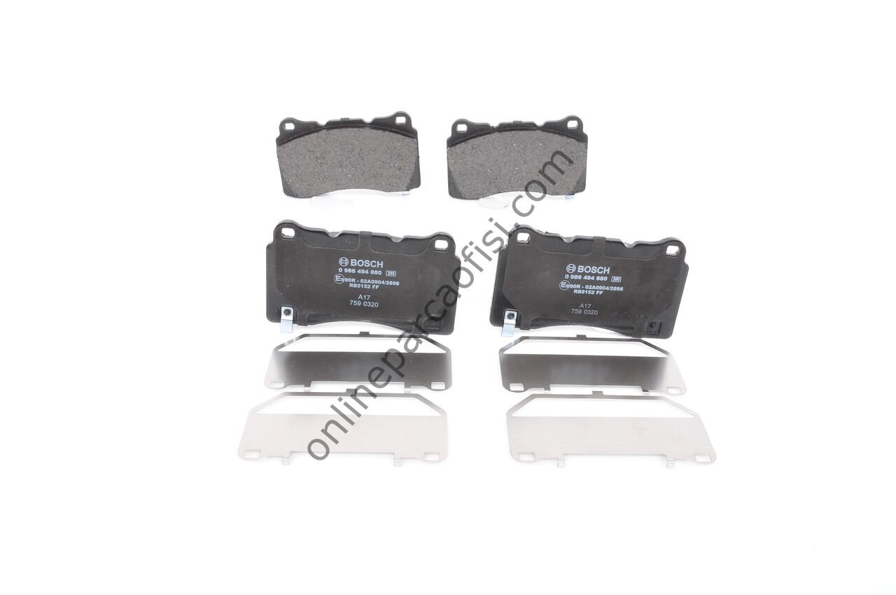 BOSCH BCH 0986494880 | OPEL ASTRA J INSIGNIA A / TESLA (MODEL S (5YJS) FREN BALATASI ÖN