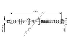 BOSCH BCH 1987481A01 | MERCEDES W166 FREN HORTUMU ARKA