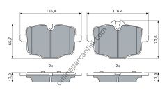 BOSCH BCH 0986494900 | BMW F06-F10-F11-F12-F13-G20-G21-G22-G23-G42-G30-G31-G32-G11-G12-G14-G15-G16 FREN BALATASI ARKA