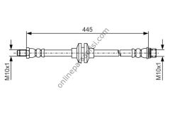 BOSCH 1987481986 | RENAULT CLIO IV/CAPTUR FREN HORTUMU ÖN
