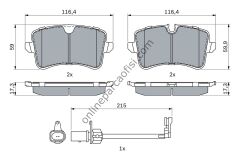 BOSCH 0986494916 | VW A4-A5-A6-A8-Q5 FREN BALATASI ARKA