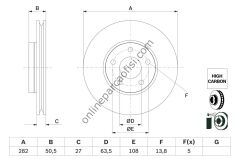 BOSCH 0986479F81 | FORD FOCUS FREN DISKI ÖN