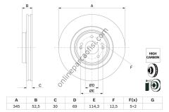 BOSCH 0986479G26 | KORE I30 FREN DISKI ÖN