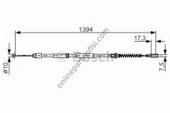 BOSCH 1987482033 | VW CRAFTER-SPRINTER EL FREN TELI ARKA