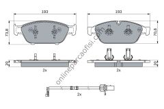 BOSCH 0986494987 | VW A6-A7-A8 FREN BALATASI ÖN