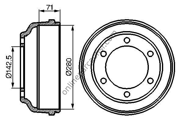 BOSCH 0986477047 | FORD TRANSIT M15 KAMPANA ARKA