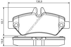 BOSCH 0986495100 | MERCEDES W906 SPRINTER-CRAFTER FREN BALATASI ARKA