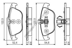 BOSCH BCH 0986495105 | MERCEDES W204-207-X204 GLK FREN BALATASI ARKA