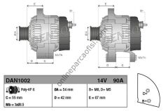 DENSO DAN1002 | FIAT ALBEA/DOBLO/LINEA/G.PUNTO/EVO ALTERNATÖR
