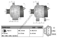 DENSO DAN1023 | FORD FOCUS/C-MAX ALTERNATÖR