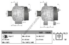 DENSO DAN1052 | JAPON RAV4 (A3) ALTERNATÖR