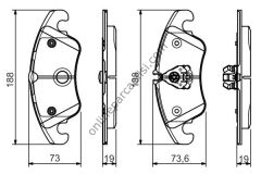 BOSCH 0986495110 | VW A4-A5-A6-A7-Q5 FREN BALATASI ÖN