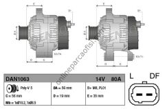 DENSO DAN1063 | PSA 106/306 ALTERNATÖR