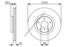 BOSCH 0986479R22 | JAPON G35 (V35) : Q40 (V36) 06-15 FREN DISKI ÖN
