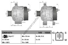 DENSO DAN1070 | JAPON LAND CRUISER PRADO (J15) ALTERNATÖR