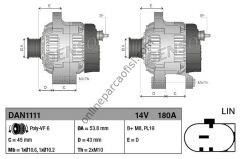 DENSO DAN1111 | BMW LAND ROVER RANGE EVQUE ALTERNATÖR