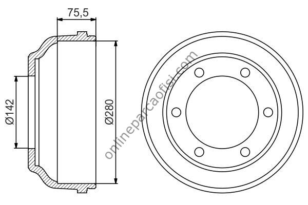 BOSCH 0986477195 | FORD TRANSIT V184 KAMPANA ARKA