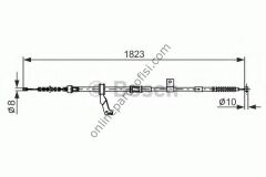 BOSCH 1987482297 | JAPON AVENSIS (T25) EL FREN TELI ARKA SAG