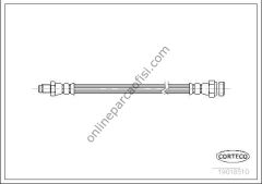 CORTECO 19018510 | MERCEDES 124-201-126-123 FREN HORTUMU ÖN
