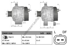 DENSO DAN1336 | PSA 206/307/PARTNER TEPEE ALTERNATÖR