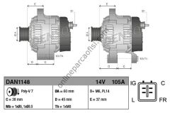 DENSO DAN1148 | JAPON ACCCORD (CU) ALTERNATÖR