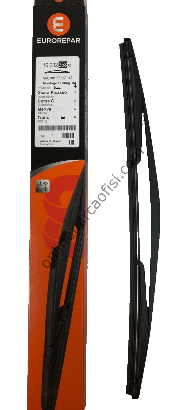 EUROREPAR 1623235880 | RENAULT KANGOO/CAPTUR/ASTRA G CORSA C SILECEK SÜPÜRGESI ARKA