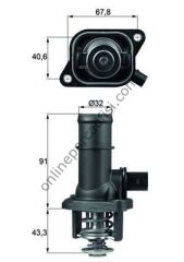 BEHR-T BH TI16105 | VW GOLF4-BORA-A3-TOLEDO TERMOSTAT