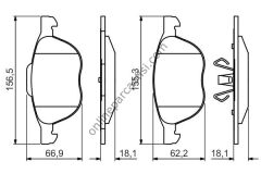 BOSCH 0986495215 | FORD FOCUS/KUGA/S60/MAZDA 3 FREN BALATASI ÖN